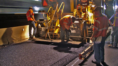 I-294 Tollway Night Paving
