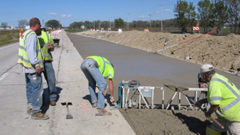 Route 53 Concrete Turning Lane